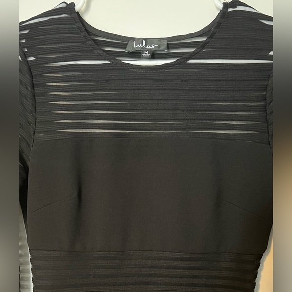 Black Mesh Bodycon Dress - Picture 5 of 5